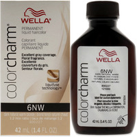 Color Charm Permanent Liquid Hair Color - 6NW Dark Natural Warm Blonde by Wella for Unisex - 1.42 oz Hair Color