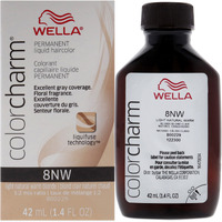 Color Charm Permanent Liquid Hair Color - 8NW Light Natural Warm Blonde by Wella for Unisex - 1.42 oz Hair Color