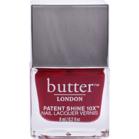 Patent Shine 10X Nail Lacquer - Her Majestys Red by Butter London for Women - 0.2 oz Nail Polish