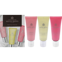 Floral and Spicy Hand Care Collection Set by Molton Brown for Unisex - 3 Pc 1.4oz Delicious Rhubare and Rose Hand Cream, 1.4oz Orange and Bergamot Hand Cream, 1.4oz Fiery Pink Pepper Hand Cream