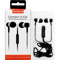Aiwa Audio Connect In-Ear Stereo Earphones - Black by Aiwa for Unisex - 1 Pc Earphones