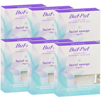 Buf-Puf Reusable Facial Sponge, Regular, 6 Count