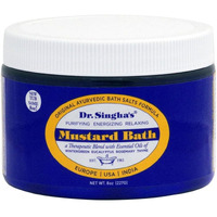 Dr. Singha's Mustard Bath Salts, Therapeutic Bath Detox - Relaxing Bath Soak for Sore Muscles, Restless Nights, Aches, Stress & Tension (8 Ounce)