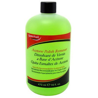 Super Nail Acetone Polish Remover, clear, 16 Fl Oz