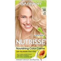 Garnier Nutrisse Nourishing Hair Color Creme, 100 Extra-Light Natural Blonde (Chamomile) (Packaging May Vary)