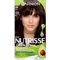 Garnier Hair Color Nutrisse Nourishing Creme, 40 Dark Brown (Dark Chocolate) Permanent Hair Dye, 1 Count (Packaging May Vary)