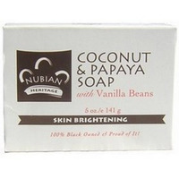 Nubian Heritage Bar Soap Coconut And Papaya with Vanilla Beans 5 Ounce