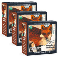Light Mountain Henna Hair Color & Conditioner - Red Hair Dye for Men/Women, Organic Henna Leaf Powder and Botanicals, Chemical-Free, Semi-Permanent Hair Color, 4 Oz (Pack of 3)