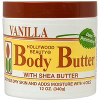 Hollywood Beauty Body Butter With Shea Butter, Vanilla - 12 oz. - Sooth & Moisturize Skin
