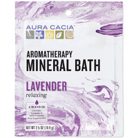 Aura Cacia Aromatherapy Mineral Bath, Relaxing Lavender, 2.5 ounce packet (Pack of 3)