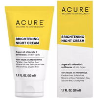 ACURE Brightening Night Cream - Night Time Moisturizer Cream for Face & Neck - 100% Vegan Formula with Argan Oil, Chlorella & Echinacea - Hydration & Moisturizing for All Skin Types - 1.7 Fl Oz
