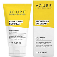 Acure Brightening Day Cream - Radiant Skin Day Cream with Cica & Argan Oil - Moisturizes, Evens Tone - 100% Vegan Formula - All Skin Types - Soothing & Nourishing Ingredients - 1.7 Fl Oz