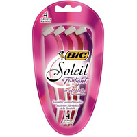 BIC Soleil Smooth Scented Women's Disposable Razor, Triple Blade, Moisture Strip for a Smooth Shave, 4 Count - Pack of 2