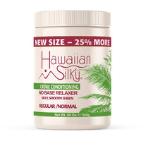 Hawaiian Silky no lye relaxer, regular, White, 20 Ounce