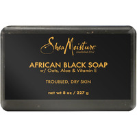 SheaMoisture Bar Soap African Black Soap for Troubled Skin Cleanser with Shea Butter 8 oz