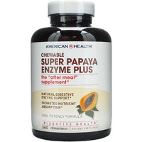 American Health - Super Papaya Enzyme Plus chewable - 360 chewable Tablets(D0102H5WZP8)