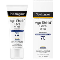 Neutrogena Age Shield Anti-Oxidant Face Lotion Sunscreen with Broad Spectrum SPF 70, Oil-Free & Non-Comedogenic Moisturizing Sunscreen to Prevent Signs of Aging, 3 fl. oz