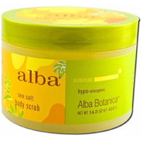 ALBA BOTANICA BODY SCRUB,SEA SALT, 14.5 OZ