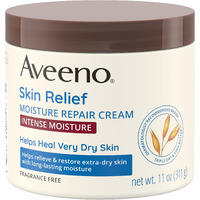Aveeno Skin Relief Intense Moisture Repair Body Cream with Triple Oat & Shea Butter Formula, Helps Relieve & Restore Extra-Dry Skin with Long-Lasting Moisture, Fragrance-Free, 11 oz