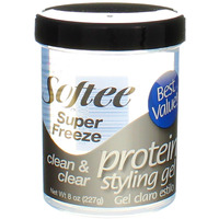 Softee Protein Super Freeze Hair Styling Gel, 8 Ounce