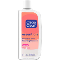 Clean & Clear Essentials Foaming Facial Cleanser, Oil-Free Daily Face Wash with Glycerin to Remove Acne Breakout-Causing Dirt, Oil & Makeup Without Over-Drying, 8 Fl Oz (Packaging may vary)