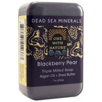 One With Nature Blackberry Pear Dead Sea Mineral Soap, 7 Ounce Bar