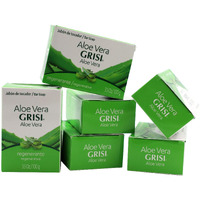 Grisi Aloe Vera Soap, Cleansing Soap with Aloe Vera, Soothing and Refreshing your Skin, 6-Pack of 3.5 Oz each, 6 Bar Soaps
