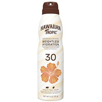 Hawaiian Tropic Weightless Hydration Clear Spray Sunscreen SPF 30, 6oz | Hawaiian Tropic Sunscreen SPF 30, Sunblock, Oxybenzone Free Sunscreen, Spray On Sunscreen, Body Sunscreen Spray, 6oz