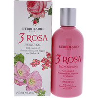 Shower Gel - 3 Rosa by LErbolario for Women - 8.4 oz Shower Gel