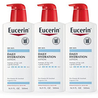Eucerin Daily Hydration Lotion - Light-weight Full Body Lotion for Dry Skin - 16.9 fl. oz. Pump Bottle (Pack of 3)