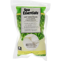 Cotton Rounds - 2.25 by Spa Essentials for Women - 80 Count Cotton Pads