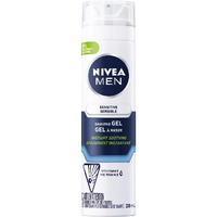 NIVEA FOR MEN Sensitive, Shaving Gel 7 Ounce (Pack of 1)