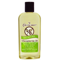 Cococare 100% Natural Macadamia Oil, 4 Oz