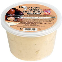 Kuza 100% Pure African Shea Butter with Borututu, White Creamy - 15oz. - Moisturizer for Hair, Skin & Nails