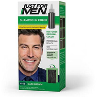 Just For Men Shampoo-In Color (Formerly Original Formula), Mens Hair Color with Keratin and Vitamin E for Stronger Hair - Dark Brown, H-45, Pack of 1