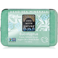 One With Nature Eucalyptus Triple Milled Dead Sea Bar Soap, 7 Ounce - 1 each.