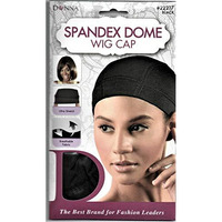Donna Collection Black Spandex Dome Cap