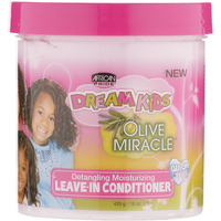 African Pride Dream Kids Olive Miracle Detangling Moisturizing Leave-In Conditioner - Contains Olive Oil, Moisturizes & Nourishes Coils & Hair Curls, 15 Oz