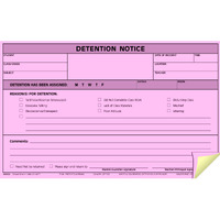Hammond & Stephens 4-Part Carbonless Detention Notice Form, 5 x 8 Inches, White, Canary, Pink, Pack of 100