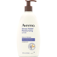 Aveeno Stress Relief Moisturizing Body Lotion with Lavender Scent, Natural Oatmeal to Calm & Relax, Non-Greasy Daily Stress Relief Lotion, 18 fl. oz, pack of 3