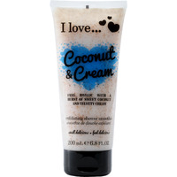 Exfoliating Shower Smoothie - Coconut and Cream by I Love Cosmetics for Women - 6.8 oz Exfoliator