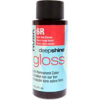 Deepshine Gloss Demi-Permanent Color - 6R Dark Red Blonde by Rusk for Unisex - 2 oz Hair Color