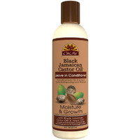 OKAY Black Jamaican Castor Oil Moisture Growth Leave In Conditioner Helps Moisturize&Regrow Strong Healthy Hair Sulfate,Silicone,Paraben Free For All Hair Types and Textures Made in USA 8oz