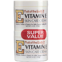 Fruit of the Earth Vitamin-E Cream 4 Ounce Jar - 2 pack