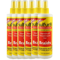 Sulfur-8 Dandruff Treatment For Braids 12 Ounce Spray (354ml) (Pack of 6)