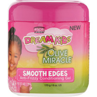 African Pride Dream Kids Olive Miracle Smooth Edges Anti-Frizzy Conditioning Gel (3 Pack) - Contains Olive Oil, Reduces Hair Dryness & Breakage, 6 Oz