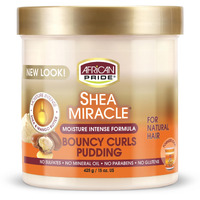 African Pride Shea Butter Miracle Bouncy Curls Pudding 15 Ounce Jar (443ml) (2 Pack)