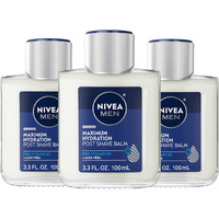 Nivea Men Maximum Hydration Post Shave Balm with Aloe Vera and Provitamin B5, 3 Pack of 3.3 Fl Oz Bottles