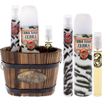 Cuba Jungle Zebra by Cuba for Women - 3 Pc Gift Set 3.3oz EDP Spray, 1.17oz EDP Spray, 0.5oz EDP Spray