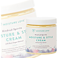 Moisture & Style Cream for Curly Hair. Natural Hair Definer and Enhancer Curling Cream Product. Moisturizer, Reduce Frizz & Increases Hair Manageability with Shea Butter Travel Size 8oz.